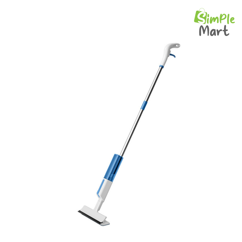 แปรงเช็ดกระจก ไม้เช็ดกระจกแบบยาว glass cleaner ฉีดน้ำได้ หมุนได้ ดูดซับน้ำได้ดี Simple Mart