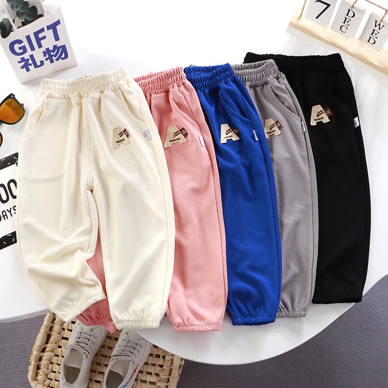 ส่งจากไทย กางเกงขายาวเด็กมีกระเป๋ากางเกง ,CK176 size 6 เดือน-7ขวบ