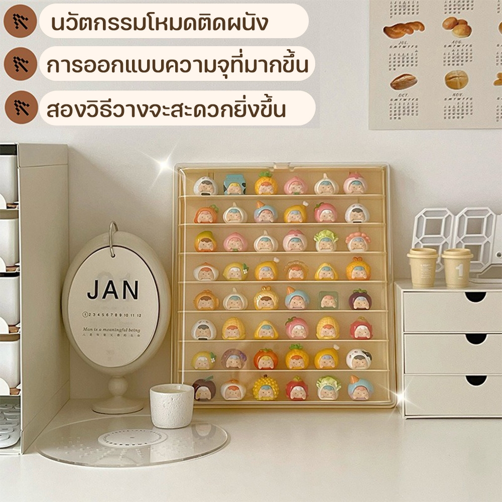 กล่องใส่โมเดล ตู้โชว์ติดผนัง ตู้โชว์ตุ๊กตา กันฝุ่นและกันความชื้น  จัดเก็บสะอาด ดีไซน์สวยงาม สไตล์ยอดนิยม มีสองสีให้เลือก