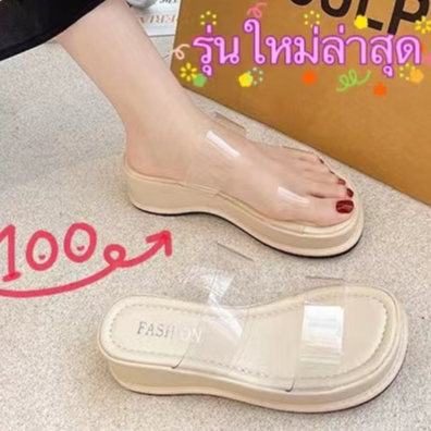 shopfashio รองเท้าส้นสูง ส้นสูง 2 นิ้ว ดีไซน์แบบสวม เรียบง่าย เกรดคุณภาพที่ดีที่สุด ไม่กัดเท้า ผลิตจากวัสดุเกรดดี A728