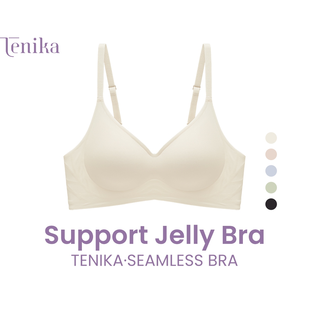 TENIKA บราไร้ขอบ เสื้อใน ฟองน้ำบางมาก ระบายอากาศได้ดีเย็นสบาย สามมิติ ดันทรงแนบสนิท