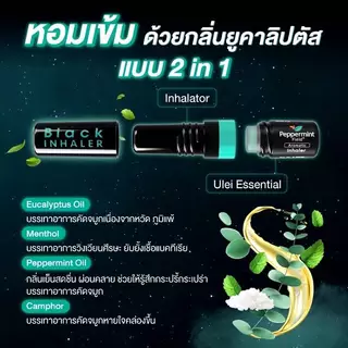 ล็อตใหม่!! (ยกแผง) Peppermint Field Black Inhaler ยาดมเป๊ปเปอร์มิ้นท์ ฟิลด์ แบล็คอินเฮเลอร์ 6 หลอด และ 12 หลอด