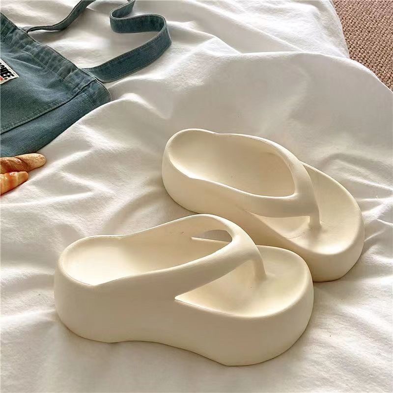 (พร้อมส่ง) รองเท้าแตะผู้หญิง รองเท้าหูหนีบแฟชั่น สูง 7 เซน งานEVA รองเท้าแตะลำลอง สีพื้น สไตล์มินิมอล นิ่มสบาย SHO-A2