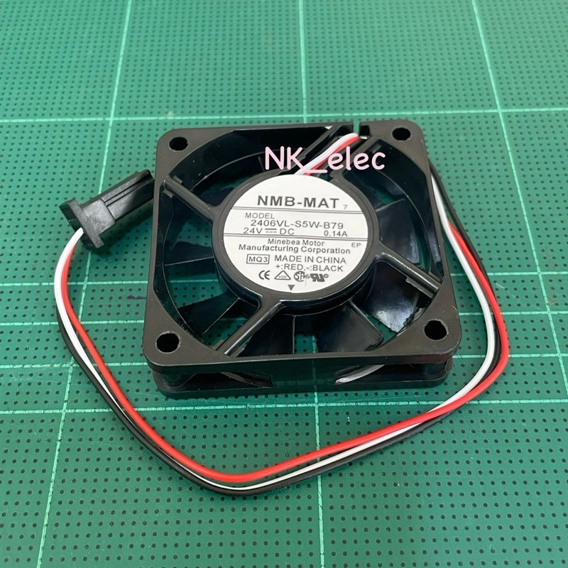 2406VL-S5W-B79 24VDC 0.14A 60*60*15 MM 3สาย เครื่องFANUC