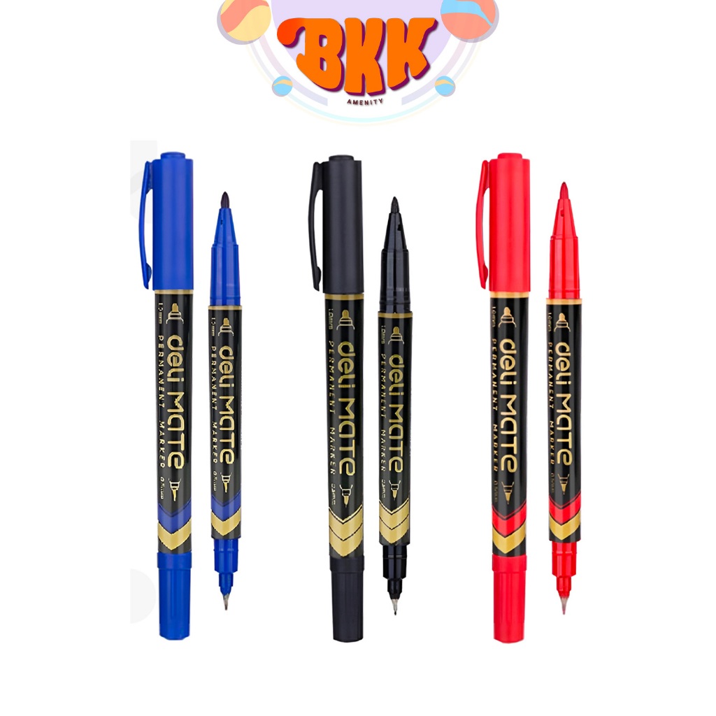 Deli ( เดลิ ) ปากกา ปากกาเขียนแผ่นซีดี มาร์คเกอร์ รุ่น U10420 หมึกกันน้ำ ( 1 ด้าม )