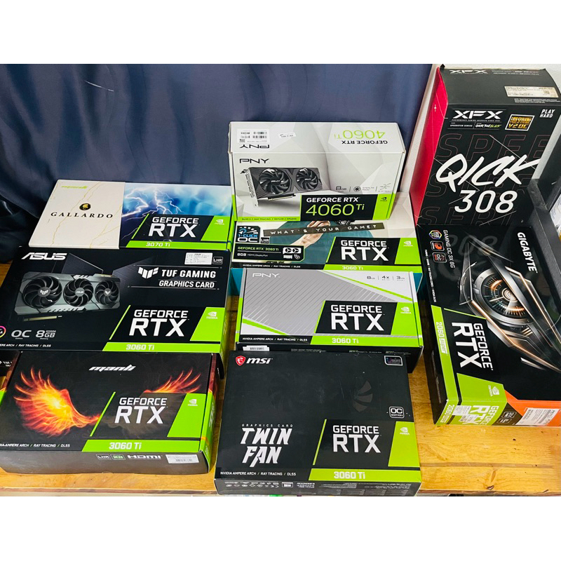 การ์ดจอมือสอง RTX 4060Ti / RTX 3070Ti / RTX 3060Ti / GTX 1070Ti / GTX 1070 /GTX 1060 6GB