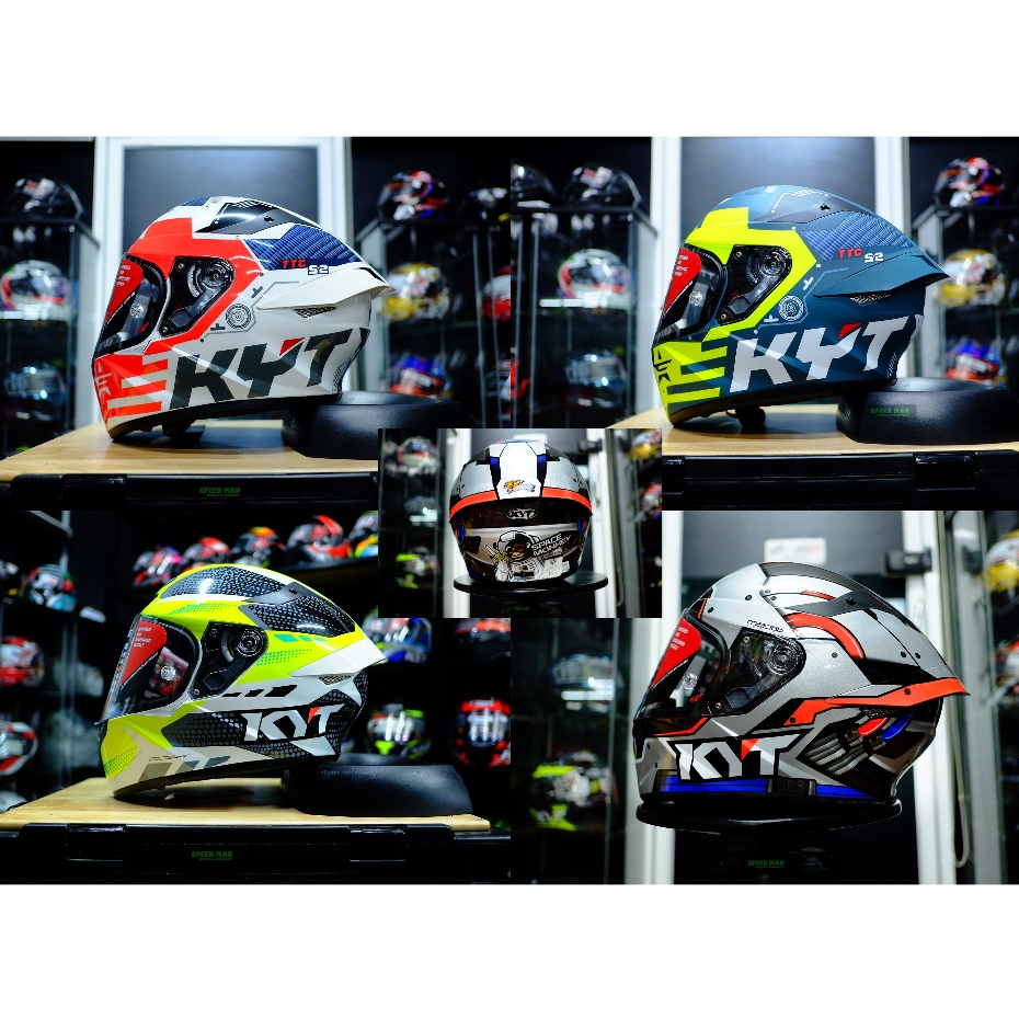 KYT TT Course หมวกกันน็อค KYT รูปทรงสปอร์ต ลายนักแข่ง
