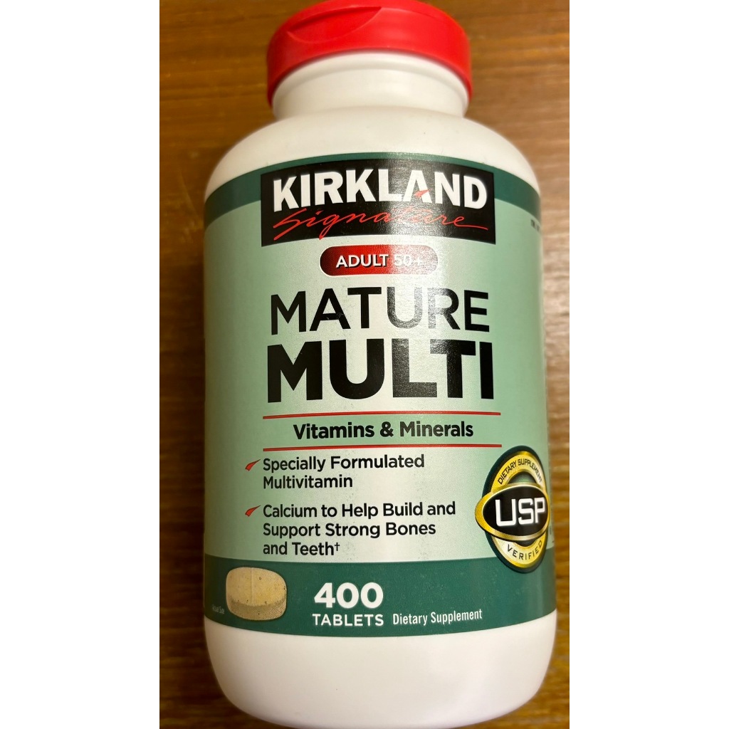 Kirkland Adult 50+ Mature Multi Vitamins & Minerals, 400 Tablets วิตามินรวม สำหรับผู้สูงอายุ 50+