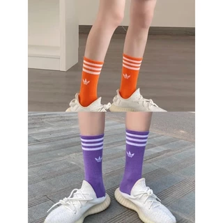 [ส่งจากไทย] ADIDASถุงเท้าข้อยาว แฟชั่น กีฬา ผู้ชายผู้หญิงใส่ได้ ผ้าฝ้ายผ้าดีใส่สบาย
