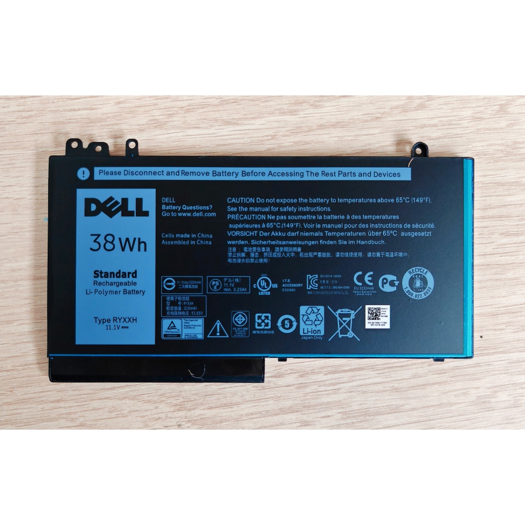 ✨ แบตเตอรี่โน๊ตบุ๊ก For DELL RYXXH 0RYXXH Latitude E5250 E5450 E5550 Series Latitude 11 (3150) Latitude 11 (3160)
