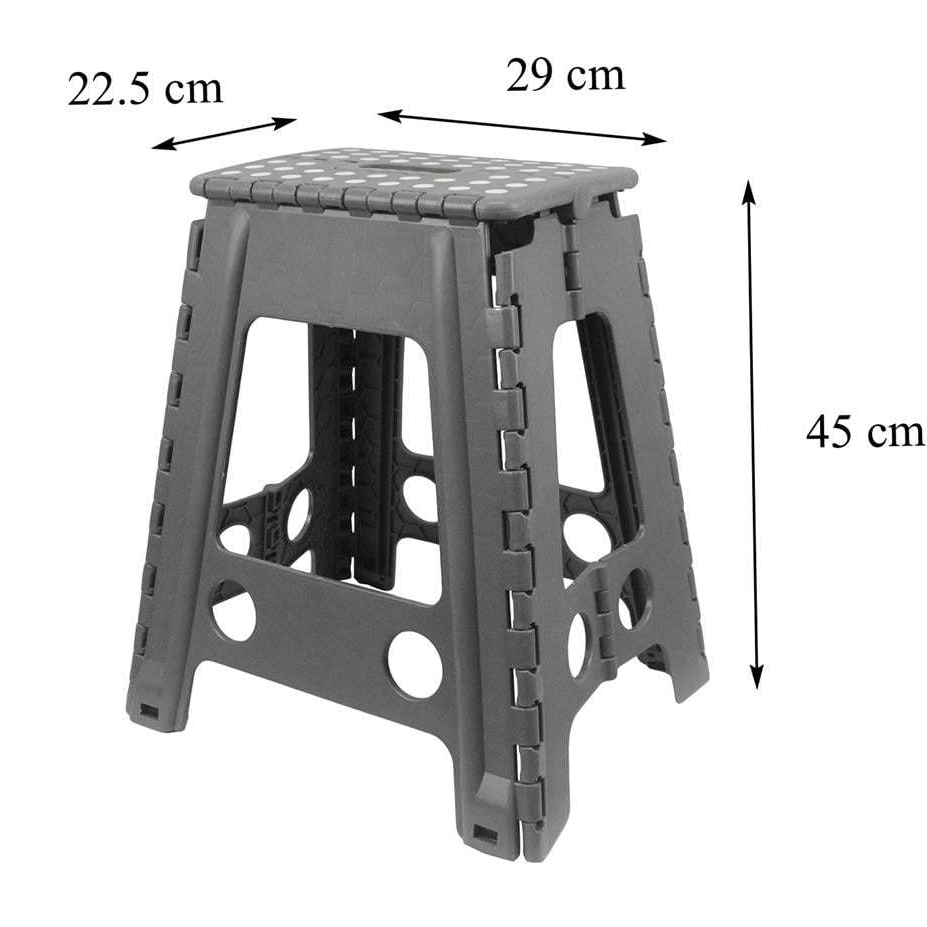 FREEHOME เก้าอี้พับ FURDINI UNO-L พลาสติก สีเทา