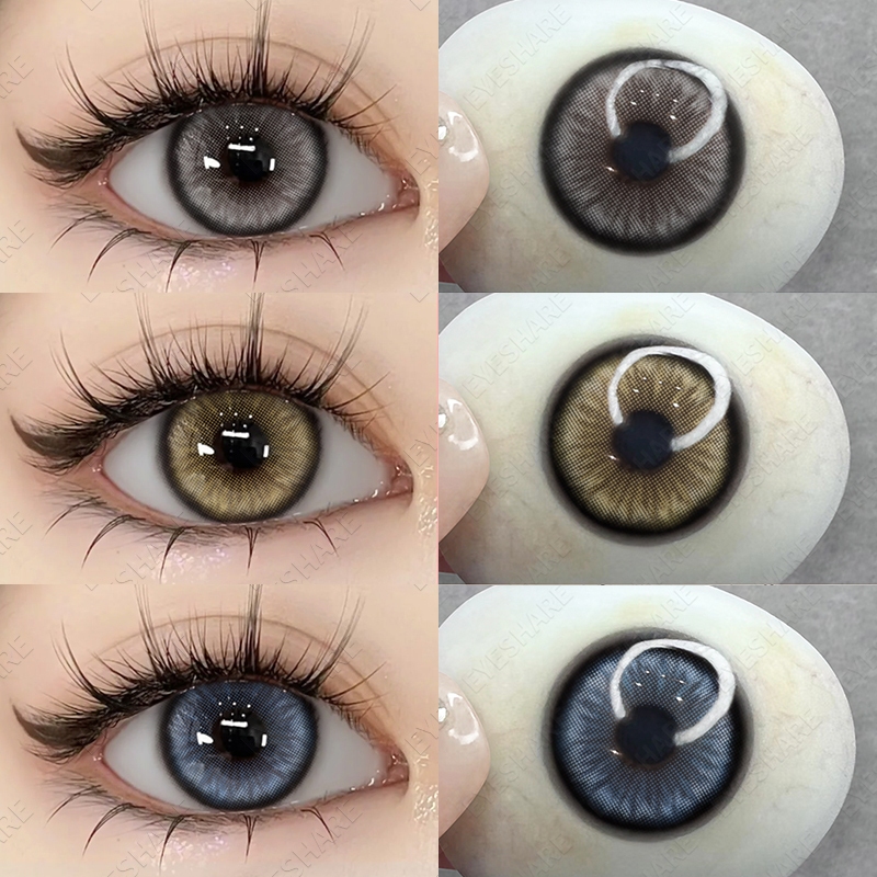 {COD}-Eyeshare Diamond grey คอนแทคเลนส์สีตาโตน่ารัก 14.5มม. ปริมาณน้ำ 38% ใช้งานหนึ่งปี ส่งฟรี