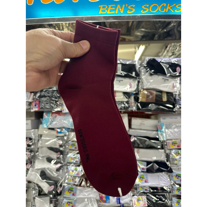 ถุงเท้า​ข้อ​กลาง​สี​เลือด​หมู​ฟรี​ไซส์​คู่​ละ​25บาท​