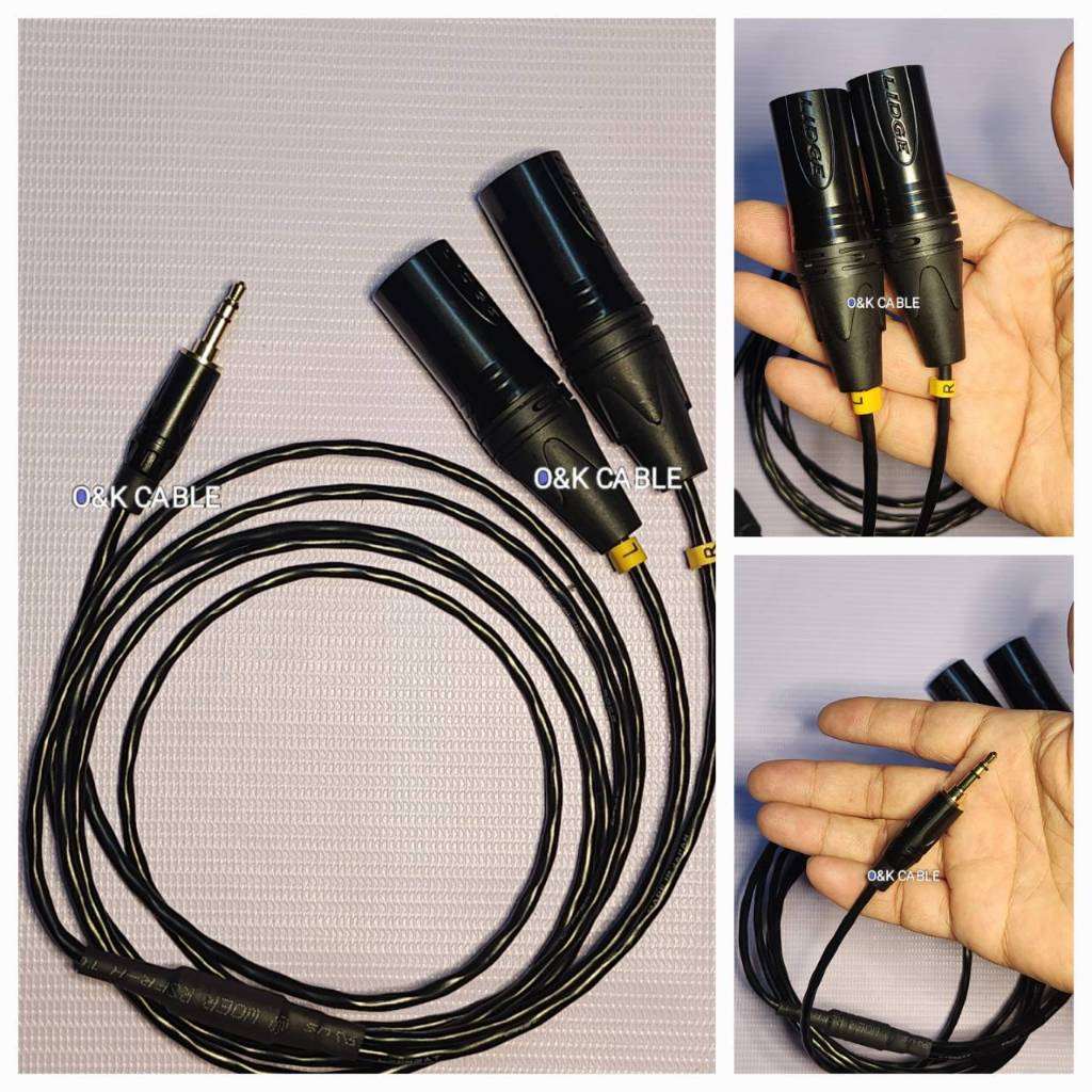 สายแจ็คAUX3.5ออกP.XLR R/Lสายคานาเร่3.2มม(CANARE MADE IN JAPAN)ยาว1ม./1.5ม./2ม./3ม./5ม./10ม./15ม./20