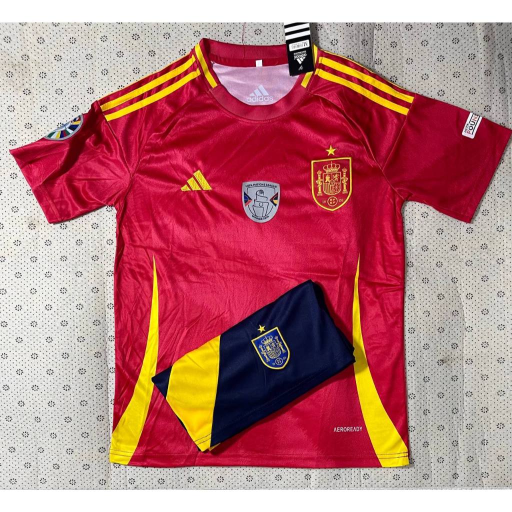 เสื้อฟุตบอล ทีมชาติ Spain 2024/2025 เสือพร้อมกางเกงชุดกีฬาเหนือผ้าดีใส่สบาย