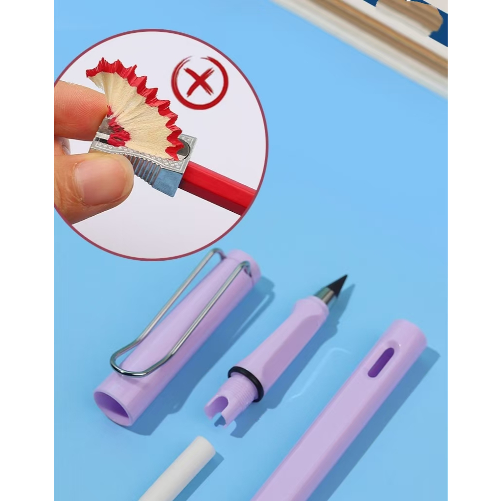 ดินสอ ดินสอสี 12สี แบบใหม่ไม่ต้องเหลา ดินสอด้ามจับสีพาสเทล - รูปที่ 3