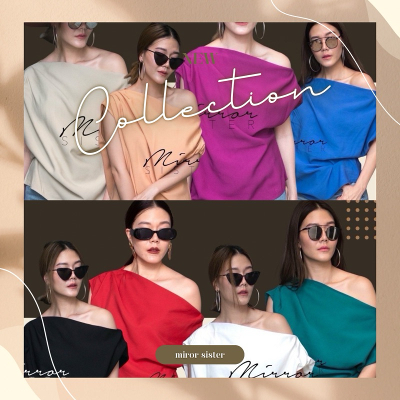 เสื้อไหล่ตก ดูแพง ความยาวคลุมสะโพก #MiRRoRSiSTER's