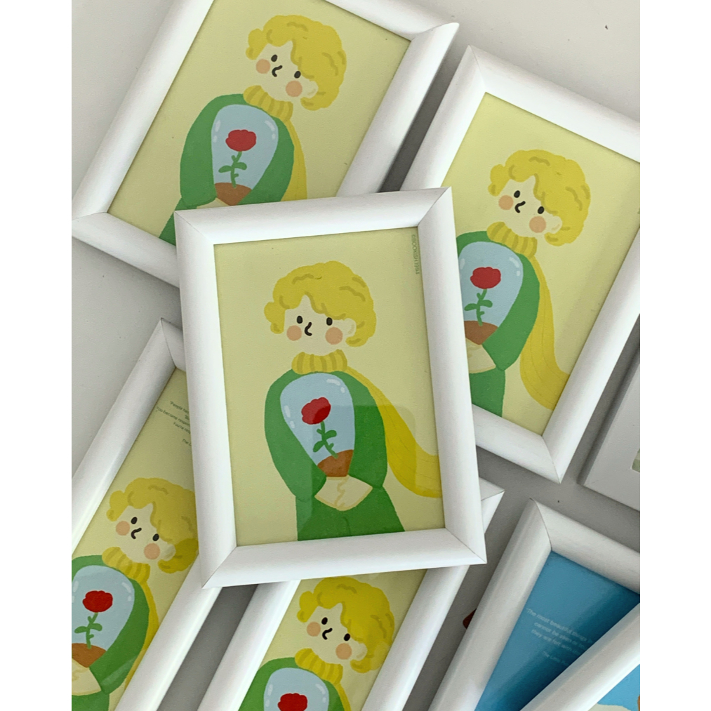 The Little Prince Frame : กรอบภาพเจ้าชายน้อยพร้อมกล่องของขวัญ (งานวาดฝีมือคนไทย กรอบรูปผลิตในไทย)