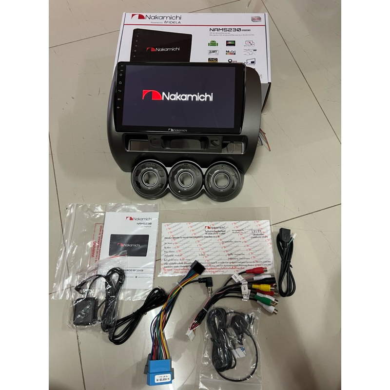 5395บาท จอแอนดอยแท้9นิ้วแรม2รอม32 ยี่ห้อNakamichi พร้อมหน้ากากปลั๊กตรงรุ่น Honda City&Jazz GD ปี2003