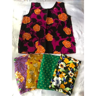 เสื้อคอกระเช้า​ ผ้าแบมเบิด ผ้าสปัน รอบอก 43 นิ้ว ความยาว 24 นิ้ว