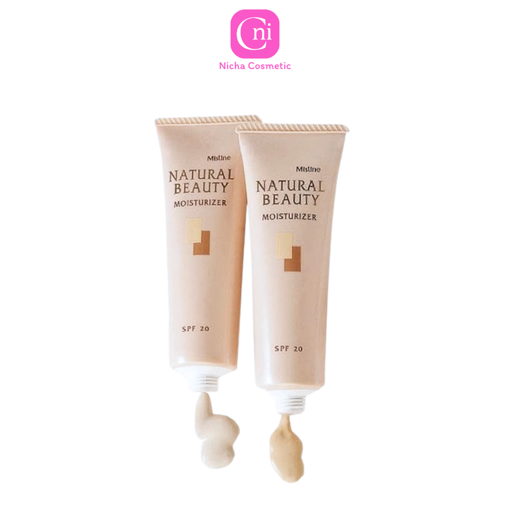 มิสทิน เนเชอรัลบิวตี้ ครีมรองพื้น ผสมมอยส์เจอร์ไรเซอร์ เอสพีเอฟ 20 Mistine Natural Beauty Moisturizer SPF 20 50g.