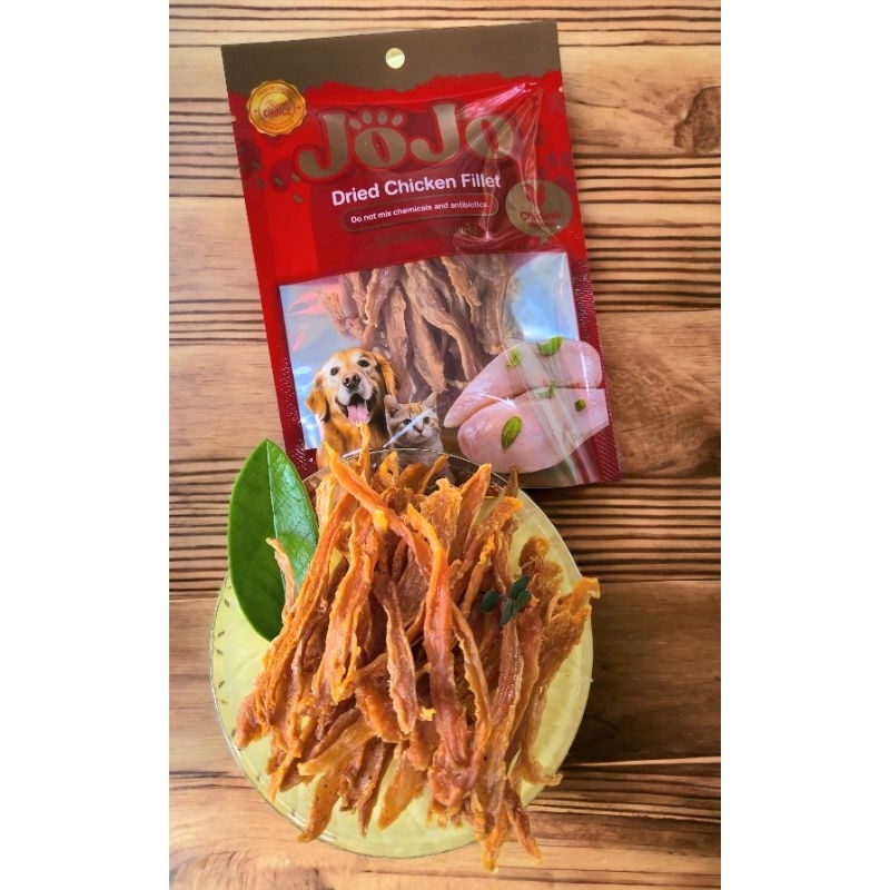 ขนมสุนัขและแมวสันในไก่อบแห้ง เส้นสไลด์ ขนาด 50 กรัม