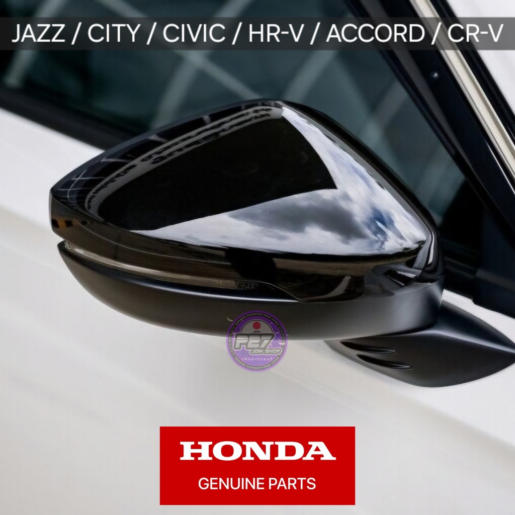 ⚫ฝาครอบกระจกมองข้างดำเงา RS HONDA แท้ แบบใส่แทนของเดิม JAZZ CITY CIVIC HRV ACCORD CRV BRV BRIO AMAZE