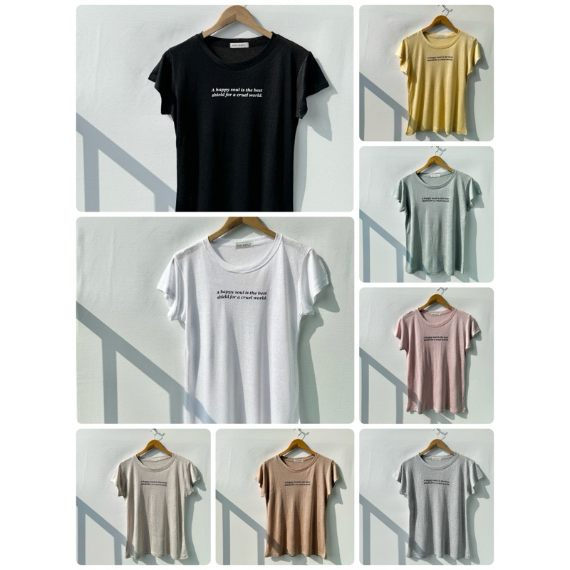 เสื้อยืดผ้าสลาฟ(คอกลม )