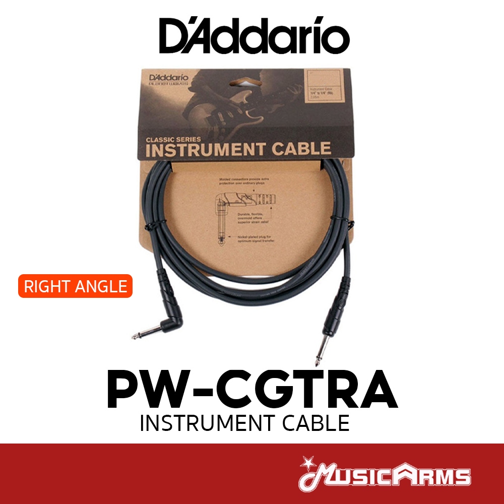 D'Addario PW-CGTRA10 / 20 สายแจ็ค (ตรง-งอ) Planet Waves PWCGTRA