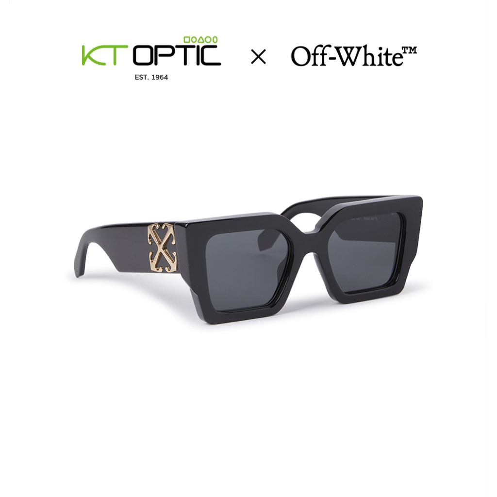 OFF-WHITE แว่นกันแดดทรงสี่เหลี่ยมผืนผ้า รุ่น OI128
