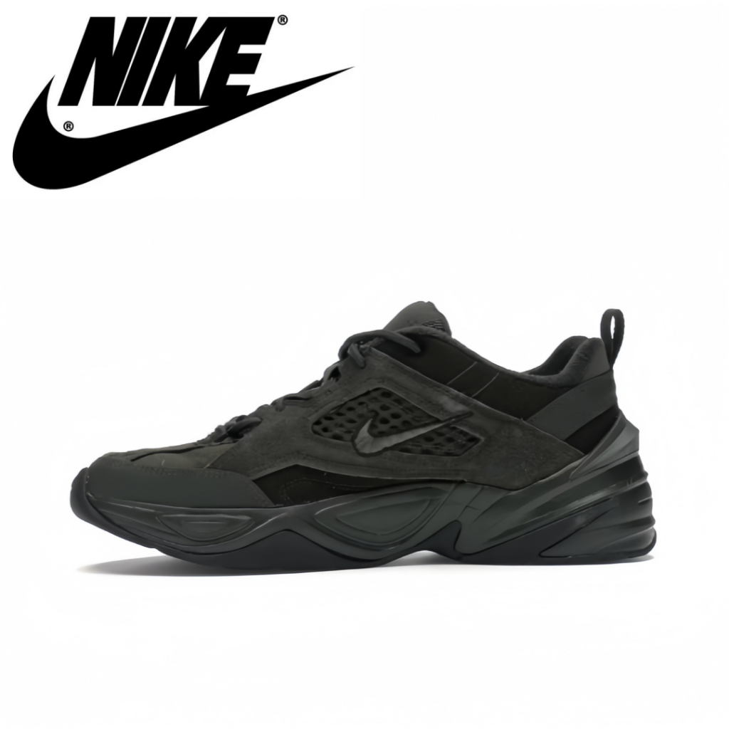 Nike M2K Tekno SP Sequoia สีเขียวมะกอก（ของแท้ 100 %）รองเท้าผ้าใบ ผู้ชาย ผู้หญิง รูปแบบ รองเท้า