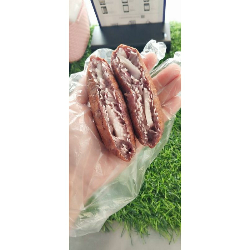 ขนมบ้าบิ่นมะพร้าวอ่อน ร้านใจกล้าบ้าบิ่นไส้ทะลัก ของฝากแปดริ้ว ขนมบ้าบิ่น
