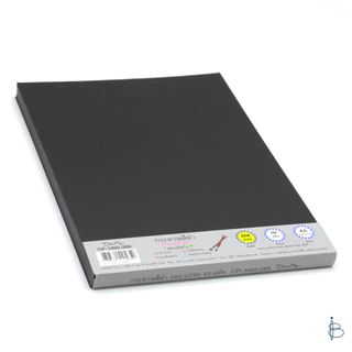 กระดาษปอนด์สีดำ+เนื้อด้าน ขนาด A4 — 110/150/180/260 แกรม (1แพ็ค=50แผ่น)