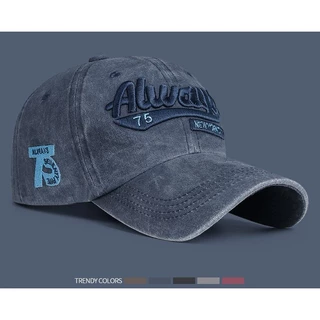 [W0219] หมวกเบสบอล หมวกแก๊ปสีฟอก มี 6 สี ปัก Always ปรับขนาดได้ งานจริงสวยมาก ใส่แล้วเท่ห์ ลุควินเทจ