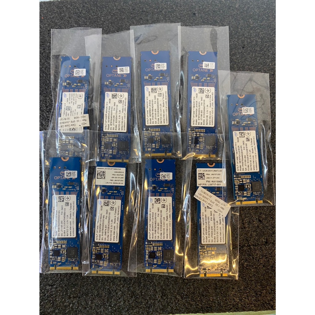 16 GB SSD (เอสเอสดี) INTEL OPTANE M10 PCIe/NVMe M.2 2280 Optane มือสอง พร้อมใช้งาน
