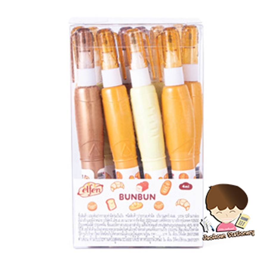 ปากกาลบคำผิด  Elfen Bun Bun  4 มล.  คละสี  1 โหล รูปที่ 2
