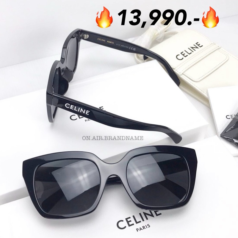 New celine sunglasses แว่นกันแดด ทรงสวยใส่ง่าย สีดำ