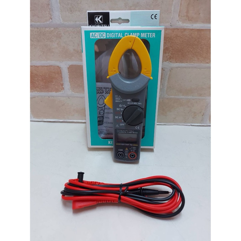 KYORITSU 203 แคลมป์มิเตอร์แบบดิจิตอล KEW SNAP 203 AC/DC A จอแสดงผลแบบ LCD แสดงผลได้สูงสุด 4199 หลัก
