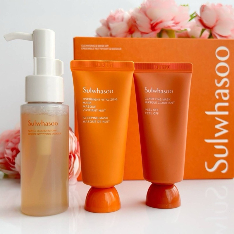 Sulwhasoo Cleansing & Mask Kit ได้สินค้า 3ชิ้นตามภาพค่ะ ***ฉลากไทย***