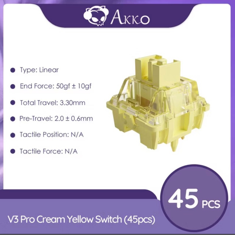 สวิตช์ Akko V3 Cream Yellow Pro Switc