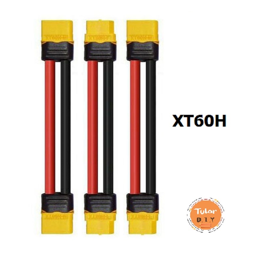 [ร้านในไทย] Connector Plug XT60 Amass to XT60 Amass with Housing Sheath,12awg Silicone Rubber Cable