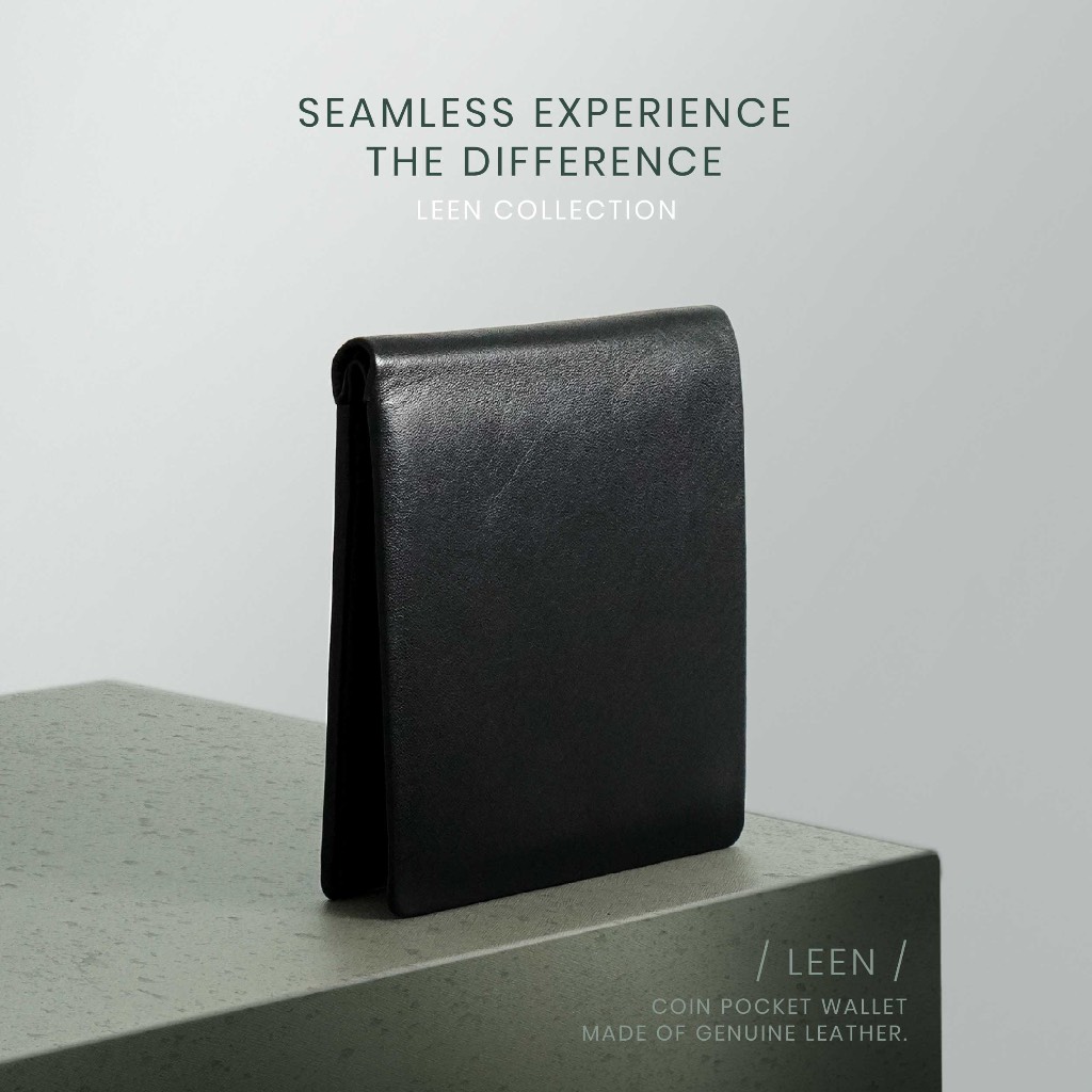 Folio :  Leen coin pocket wallet กระเป๋าสตางค์ใบสั้นสีดำ-รหัส 18073