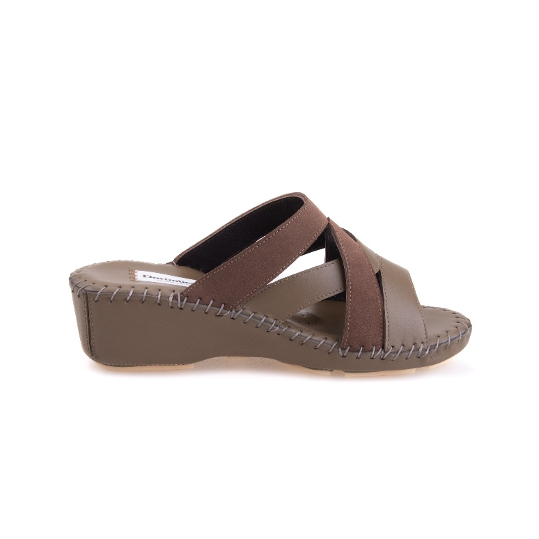 Dortmuend JM231 077-000 Taupe "The Original Hand-Sewn Series" รองเท้าสุขภาพที่ร้อยทุกฝีเข็มด้วยมือ