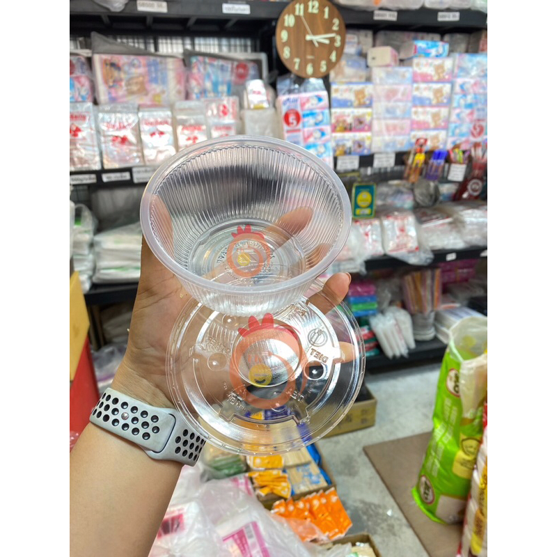 ถ้วยพลาสติก TB-57(50ใบ/แพ็ค) ถ้วยน้ำแข็งใส ถ้วยขนมหวาน บรรจุอาหาร ขนม เข้าไมโคเวฟได้