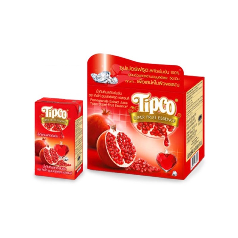 ทิปโก้ น้ำทับทิมสกัดเข้มข้น Tipco super fruit essence 110มล. แพค 4