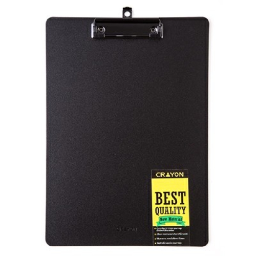 คลิปบอร์ด PP Foam A4 ดำ CRAYON CB726