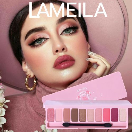 Lameila NO.1111 Play Color Eyes พาเลทอายแชโดว์ 12 สี สำหรับแต่งเปลือกตา สีเอิร์ธโทน สีนู้ดไม่ป่วย กลิตเตอร์ใสๆ