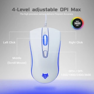 NUBWO เมาส์เกมมิ่ง ปรับ DPI ได้สูงสุด 3600 เชื่อมต่อสาย USB รุ่น NM95 รับประกัน 1 ปี