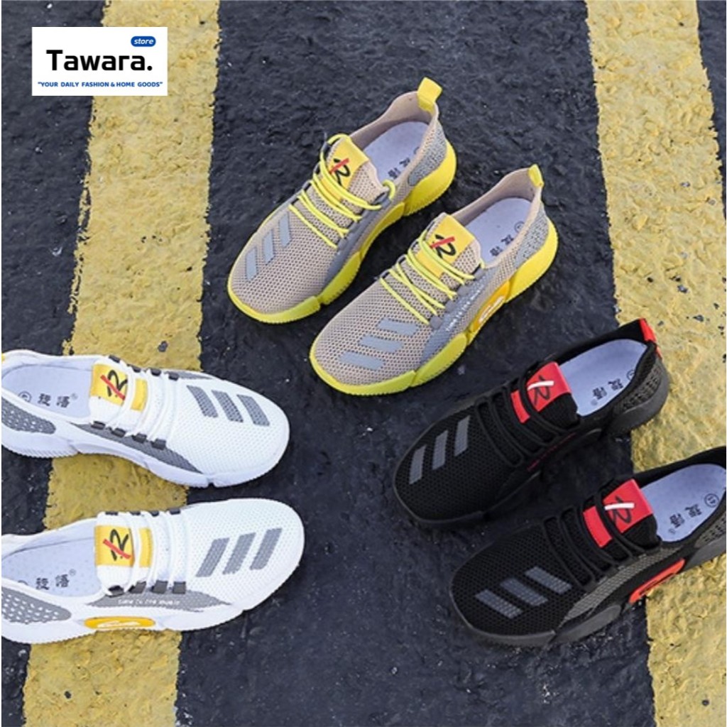 SE-044 รองเท้าผ้าใบผู้ชาย แฟชั่น ลุคสปอร์ต กีฬา ทรงสวย กะชับเท้า ระบายอากาศได้ดี มี 3 สี