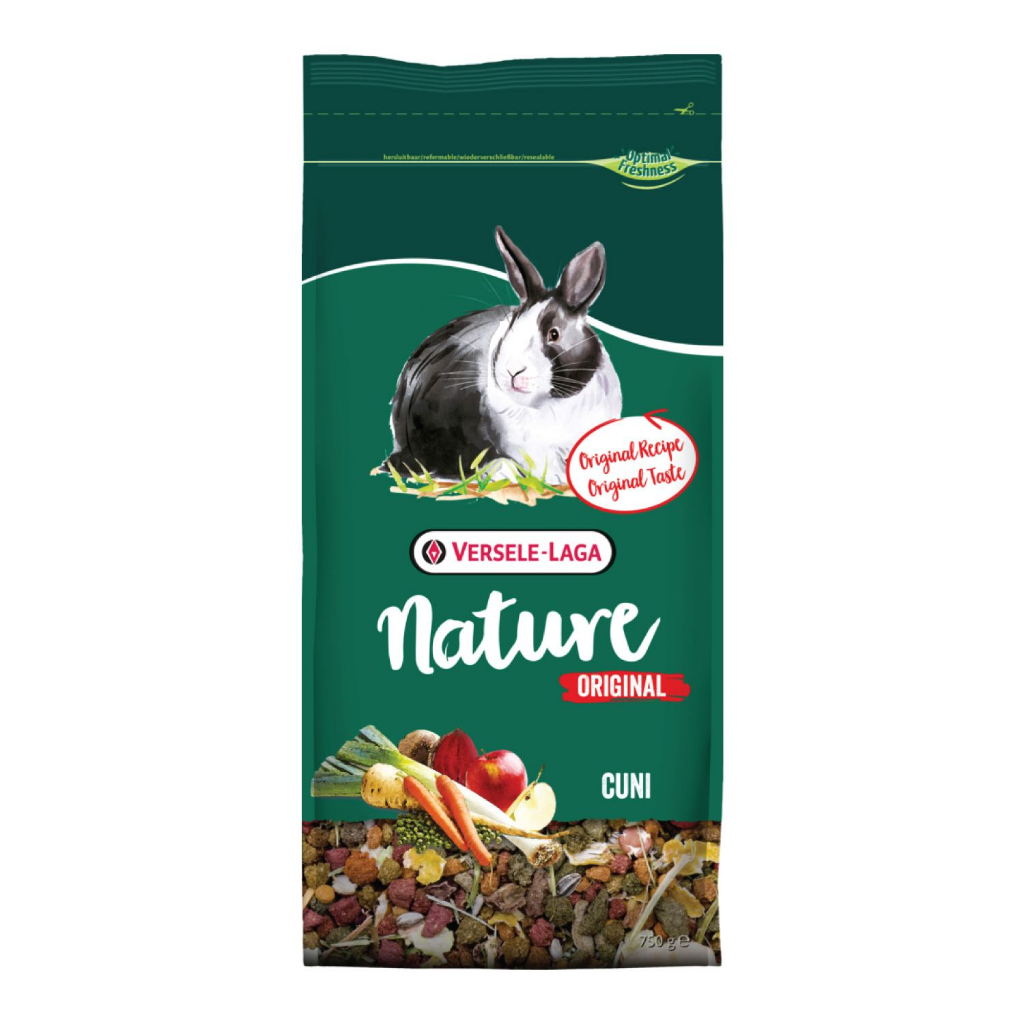 Cuni nature original 750 g. คูนิเนเจอร์ สูตรต้นตำรับ 750 กรัม (สำหรับกระต่ายโตเต็มวัย 6-8 เดือนขึ้นไปสูตรดั้งเดิม)